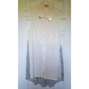 Flowing Zebra Print Blouse